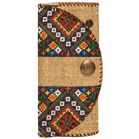 Klíčenka do kabelky – barevná kapsička na klíče s karabinkami ornament