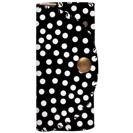 Klíčenka do kabelky – barevná kapsička na klíče s karabinkami Puntíky 