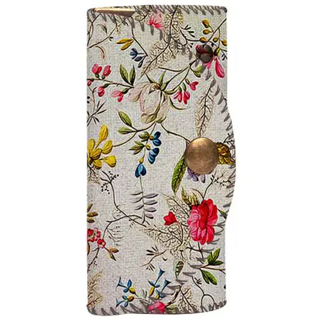 Klíčenka do kabelky – barevná kapsička na klíče s karabinkami Květinový motiv