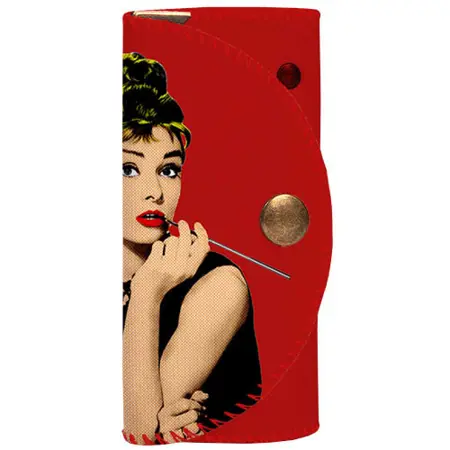 Klíčenka do kabelky – barevná kapsička na klíče s karabinkami Audrey Hepburn