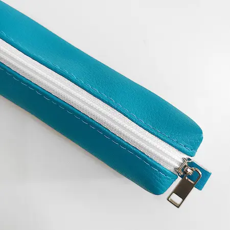 Klíčenka BIG – pouzdro na klíče z eko kůže se zipem Blue