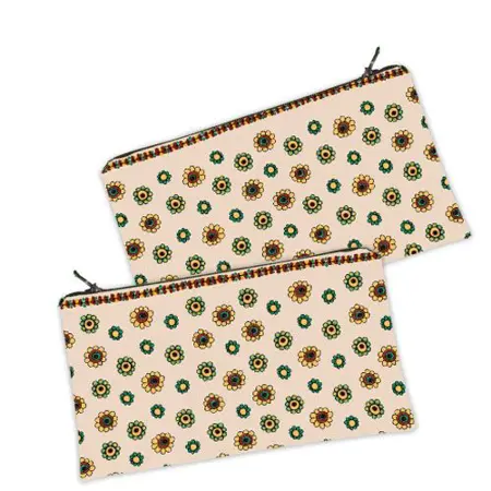 Kosmetická taška MINI – malá látková taštička s potiskem Slunečnice