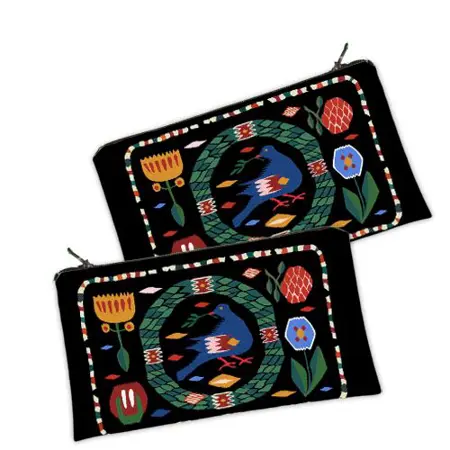 Kosmetická taška MINI – malá látková taštička s potiskem Ptáček