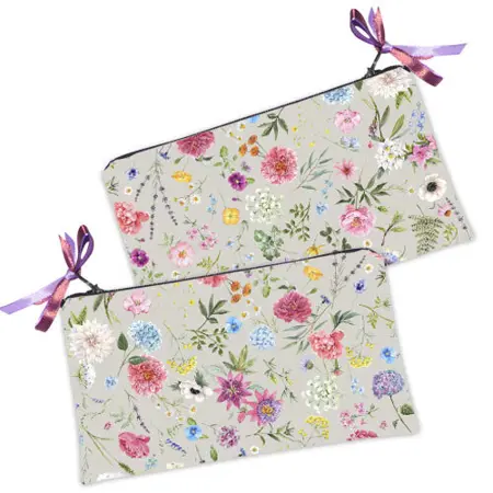Kosmetická taška MINI – malá látková taštička s potiskem Květinový vzor