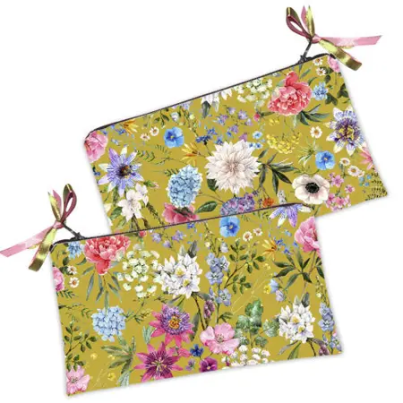 Kosmetická taška MINI – malá látková taštička s potiskem  Flower Boom