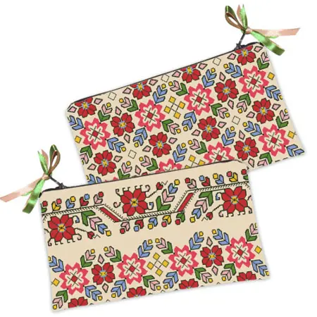 Kosmetická taška MINI – malá látková taštička s potiskem ornament