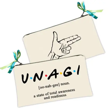 Kosmetická taška MINI – malá látková taštička s potiskem Unagi