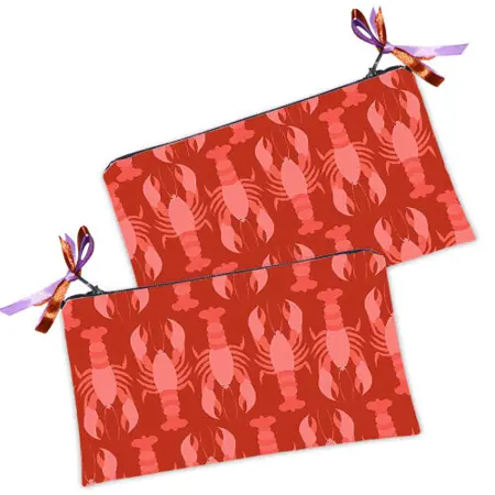 Kosmetická taška MINI – malá látková taštička s potiskem Humři