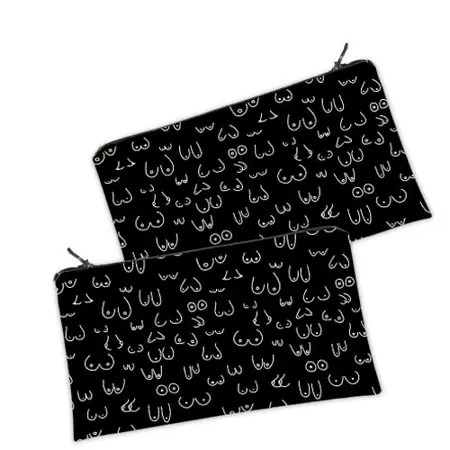 Kosmetická taška MINI – malá látková taštička s potiskem Prsa