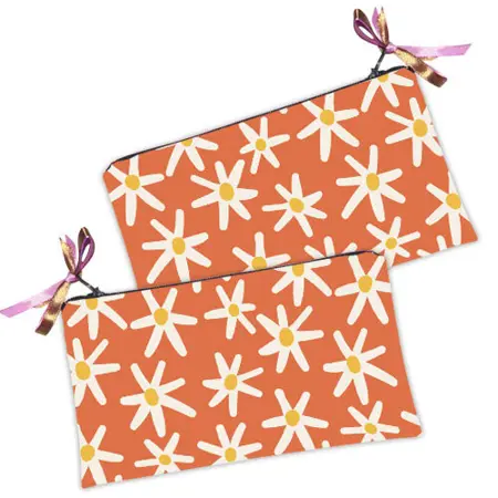 Kosmetická taška MINI – malá látková taštička s potiskem Heřmánek