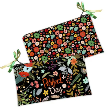 Kosmetická taška MINI – malá látková taštička s potiskem Perfect Day