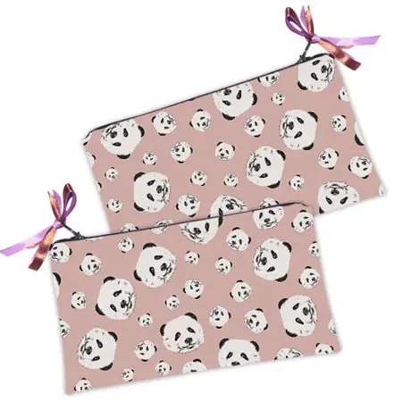 Kosmetická taška MINI – malá látková taštička s potiskem Pandy