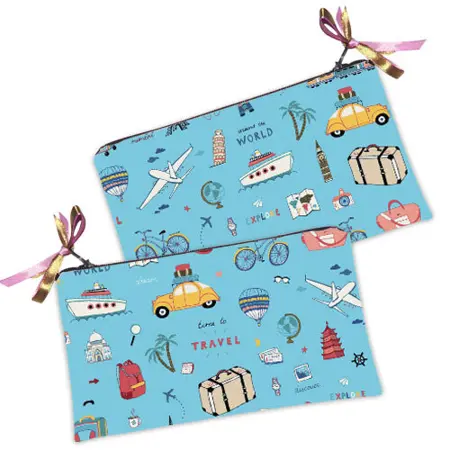 Kosmetická taška MINI – malá látková taštička s potiskem Travel
