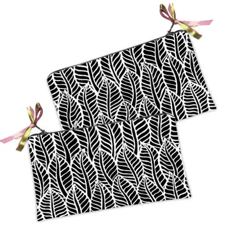 Kosmetická taška MINI – malá látková taštička s potiskem Leaves