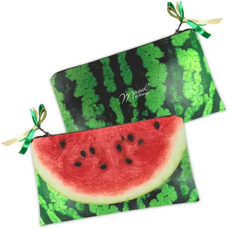 Kosmetická taška MINI – malá látková taštička s potiskem Meloun