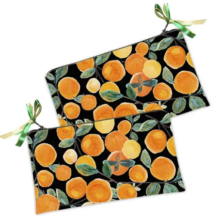 Kosmetická taška MINI – malá látková taštička s potiskem Mandarinky