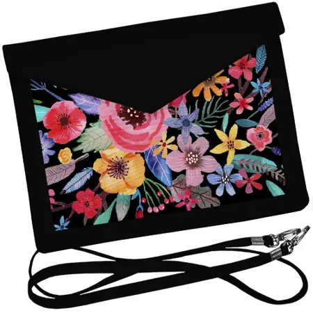 Dámský klutch konvert – elegantní sametová kabelka s potiskem Různé barvy