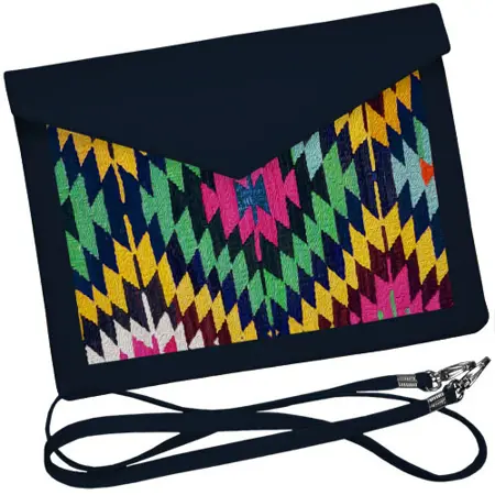 Dámský klutch konvert – elegantní sametová kabelka s potiskem Barevný svět