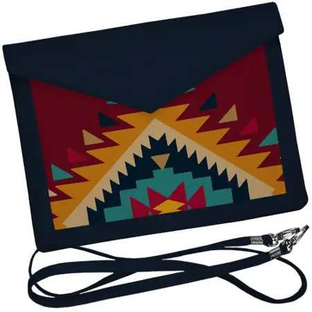 Dámský klutch konvert – elegantní sametová kabelka s potiskem Etnický ornament