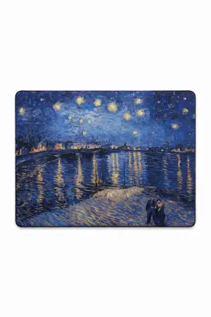 Dekorativní magnet 9 × 6 cm Hvězdná noc nad řekou