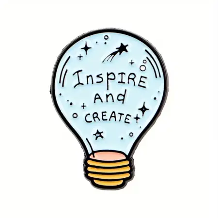 Smaltovaný pin „Inspire and Create“