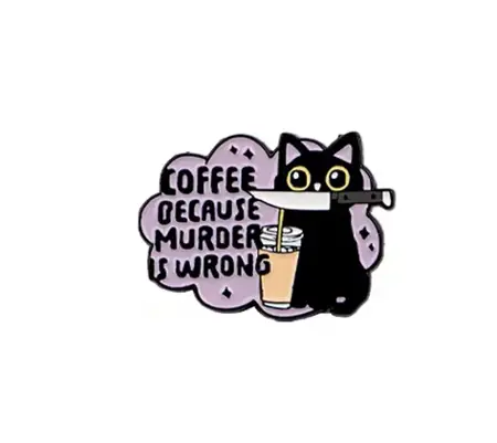 Pin – "cofeee"  Černá kočka 