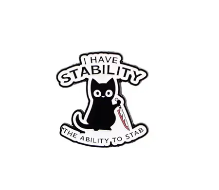 Pin – "Stability"  Černá kočka 