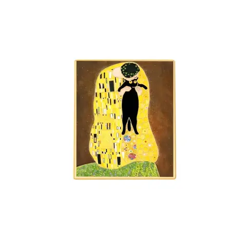 Pin – "polibek gustav klimt"  Černá kočka 