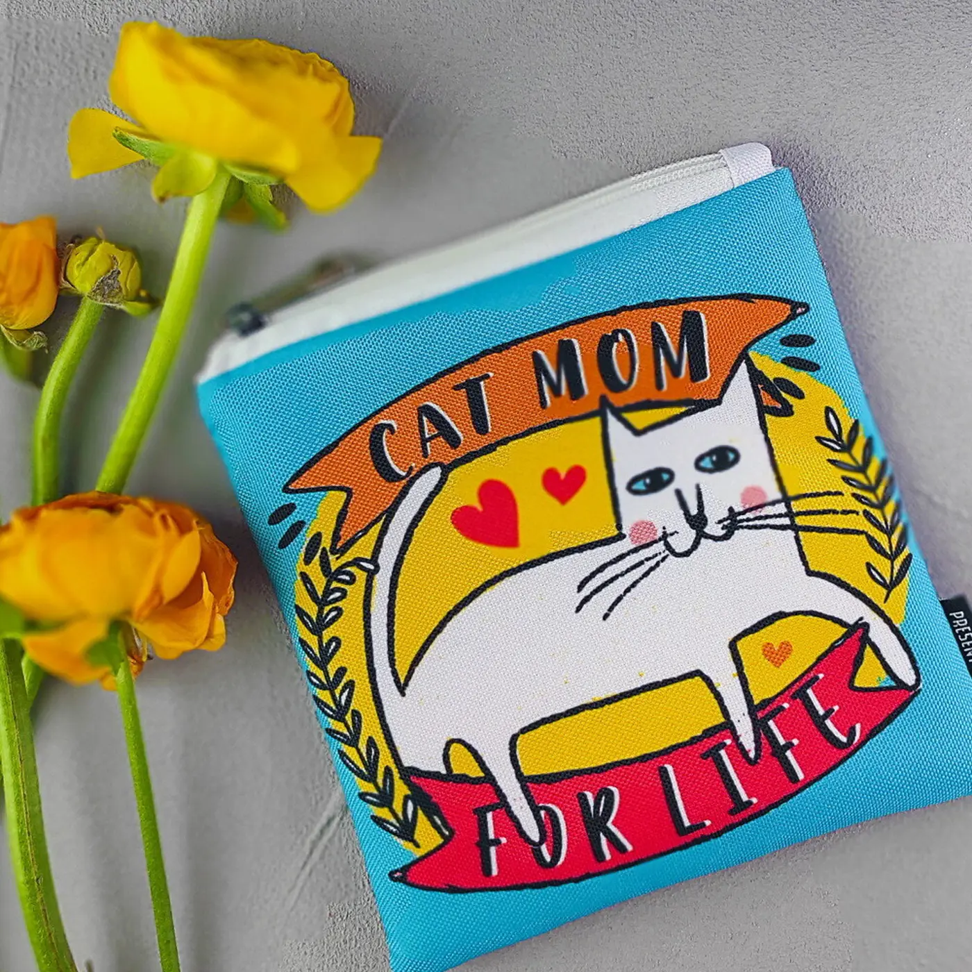 Kosmetická taštička Basic  Cat mom for life - fotografie 1