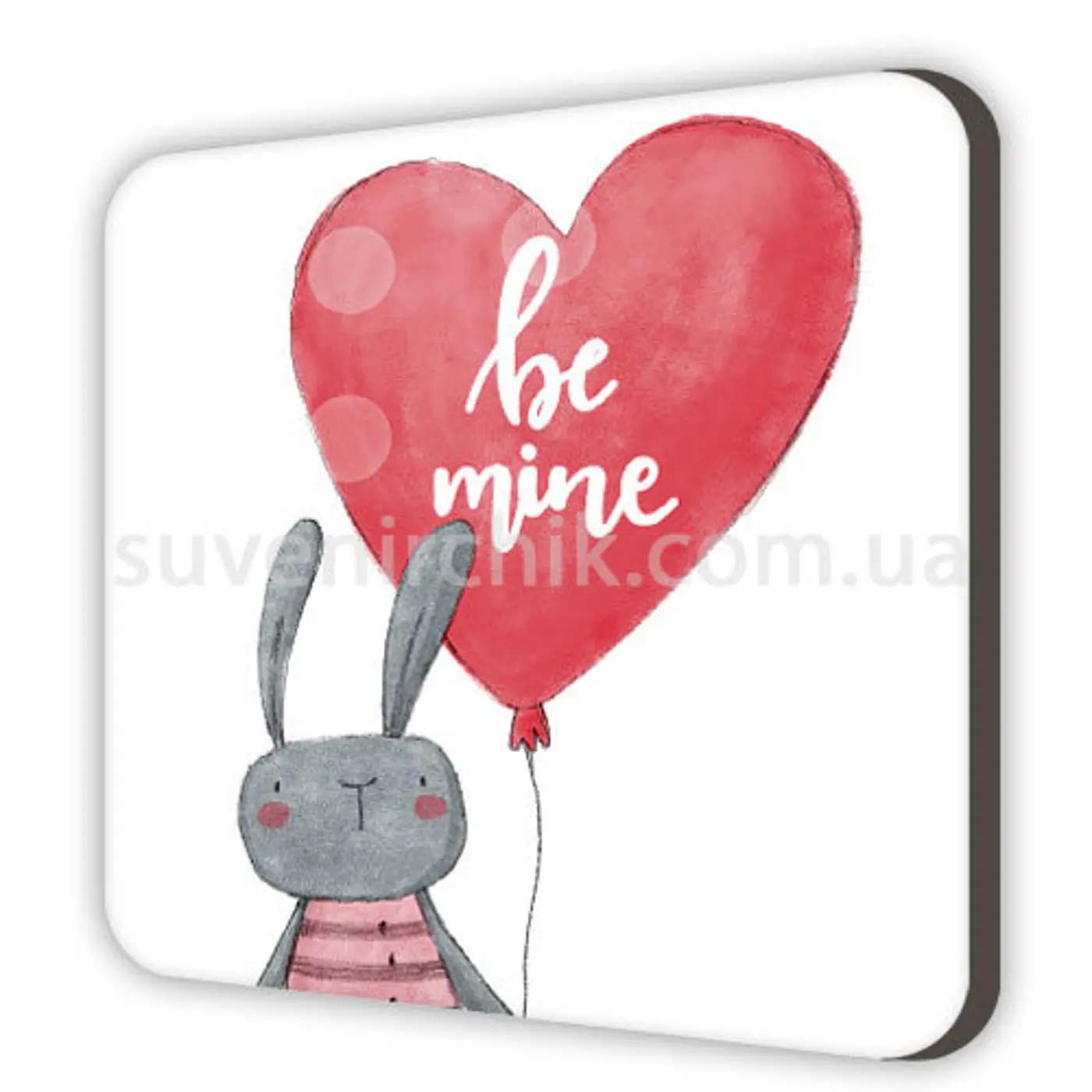 Dřevěný magnet Be mine - fotografie 1