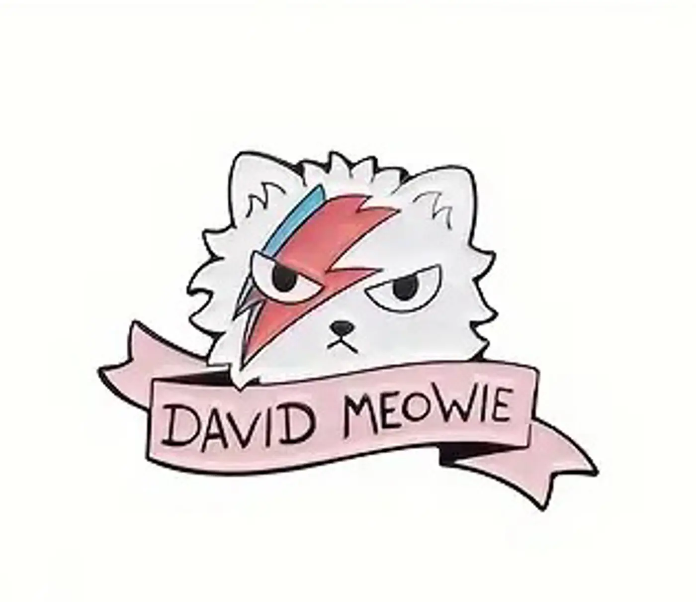 Odznak Kočka david meow smaltovaný připínáček - fotografie 1