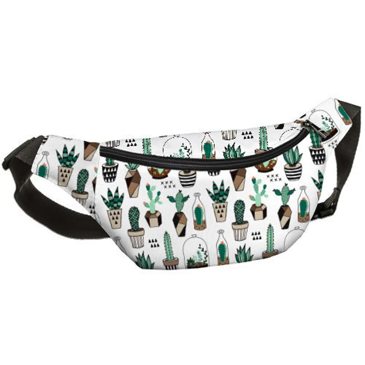 Ledvinka BUMBAG Kaktusy na bílém pozadí - fotografie 1