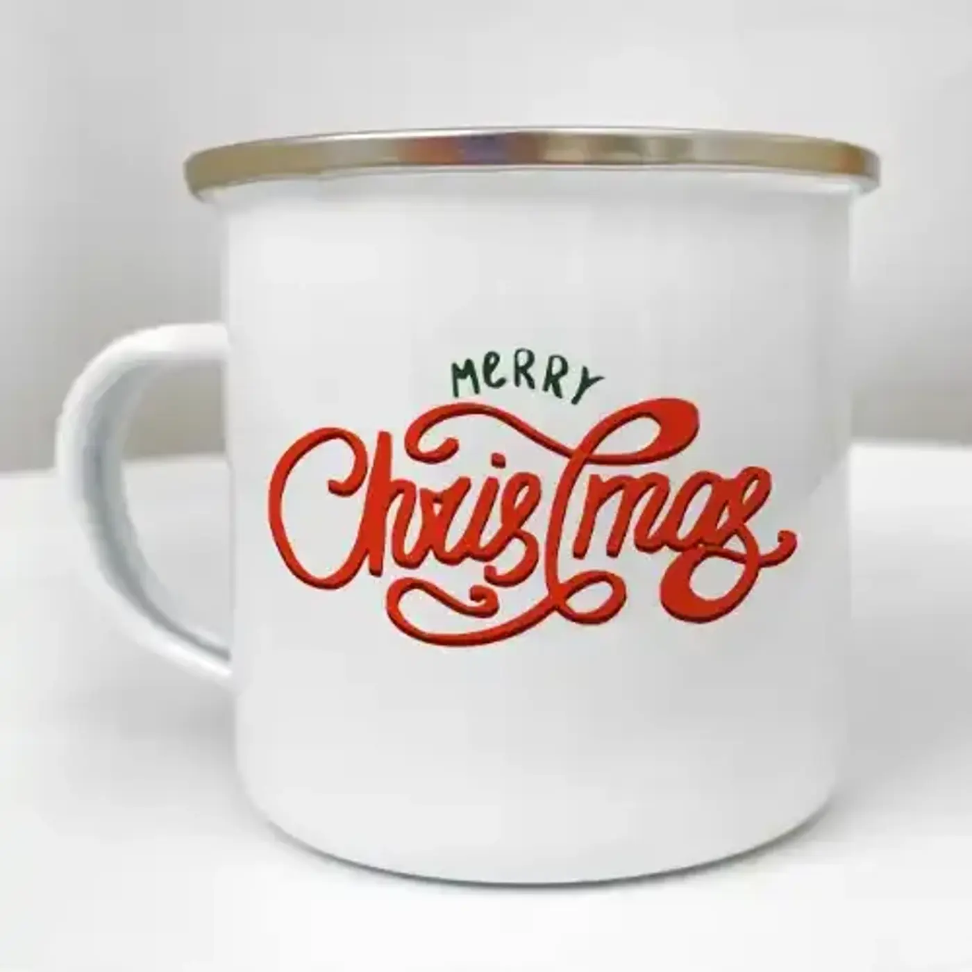 Smaltovaný hrnek Camper Merry Christmas - fotografie 1