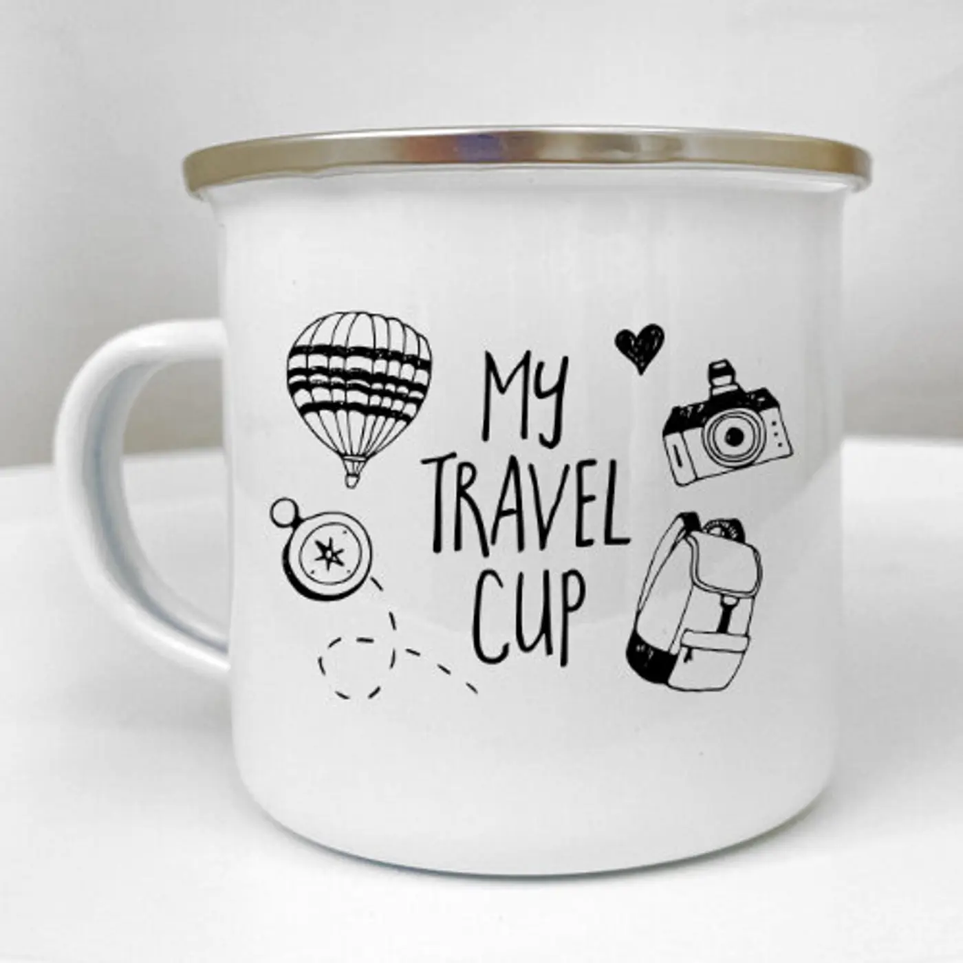 Smaltovaný hrnek Camper My travel cup - fotografie 1
