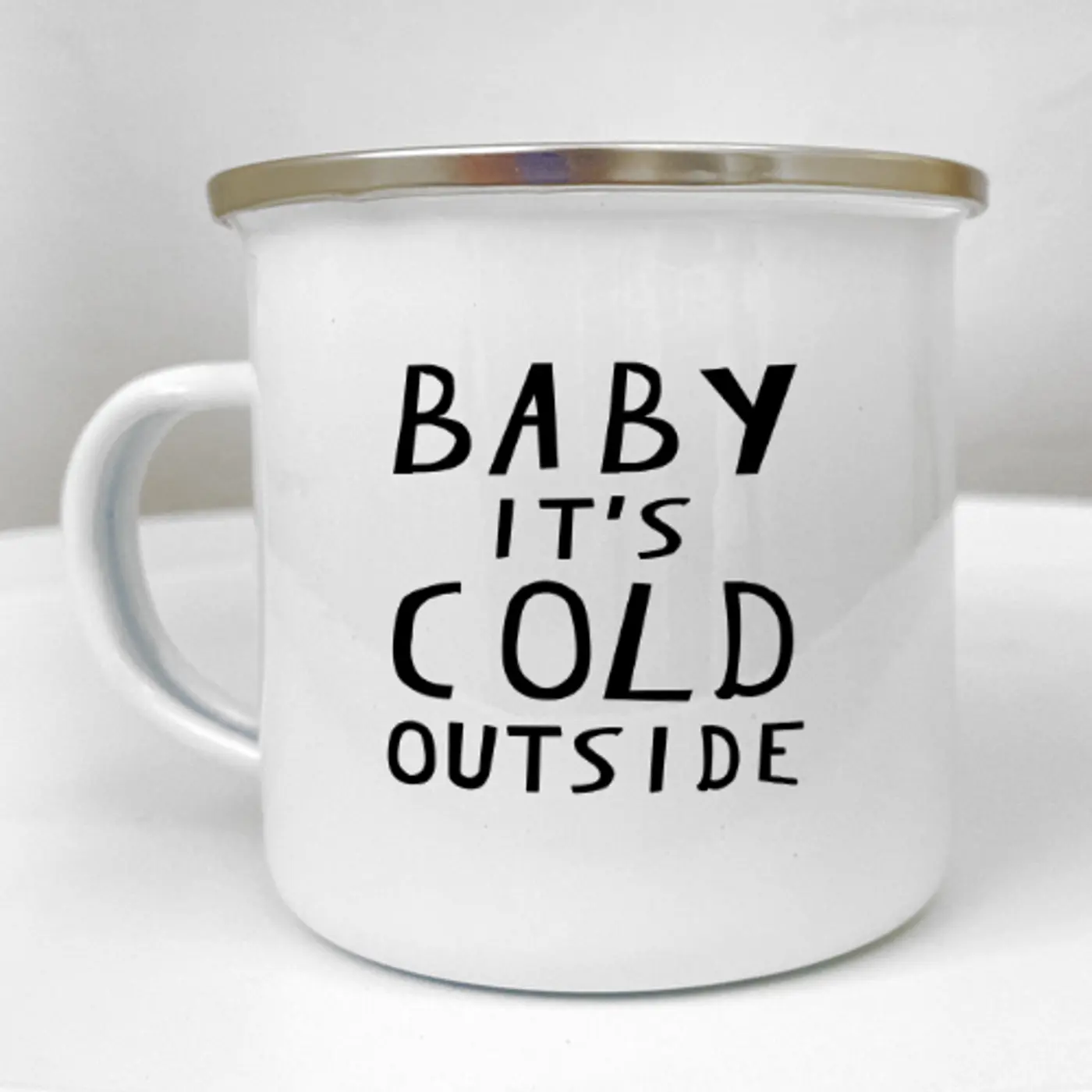 Smaltovaný hrnek Camper  Baby it's cold outside - fotografie 1