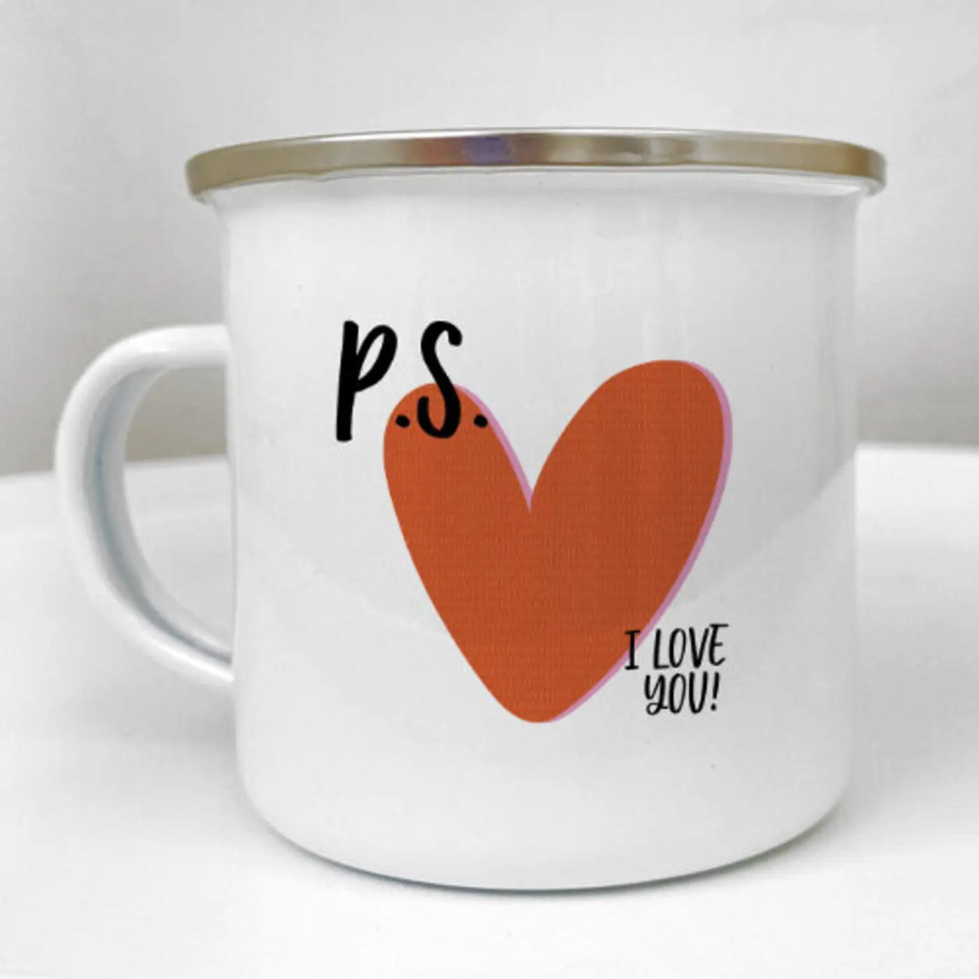 Smaltovaný hrnek Camper  P.S. I love you - fotografie 1