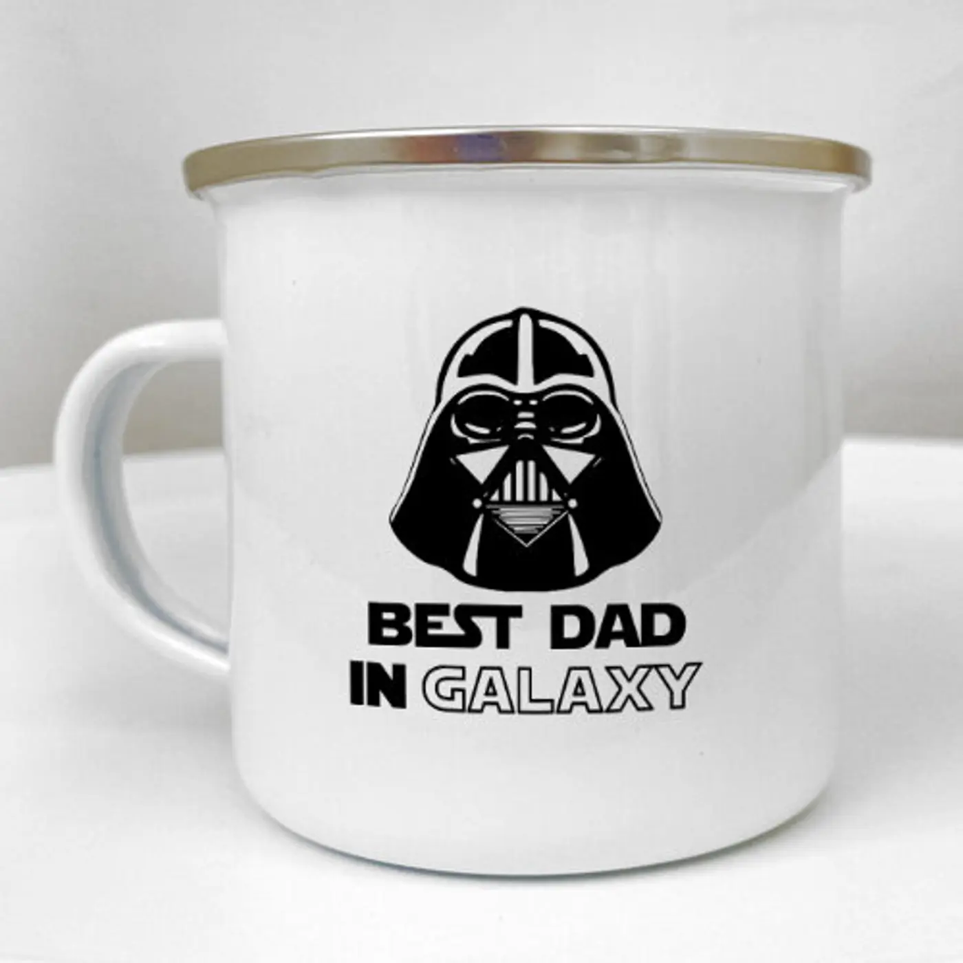 Smaltovaný hrnek Camper Best dad in Galaxy - fotografie 1