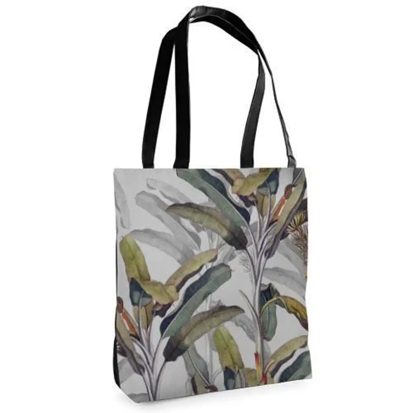 Textilní taška Tenderness Dlouhé tropické listy – stylový shopper na zip - fotografie 1