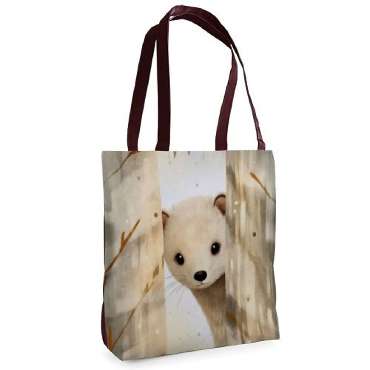 Textilní taška Tenderness Lasice – stylový shopper na zip  - fotografie 1