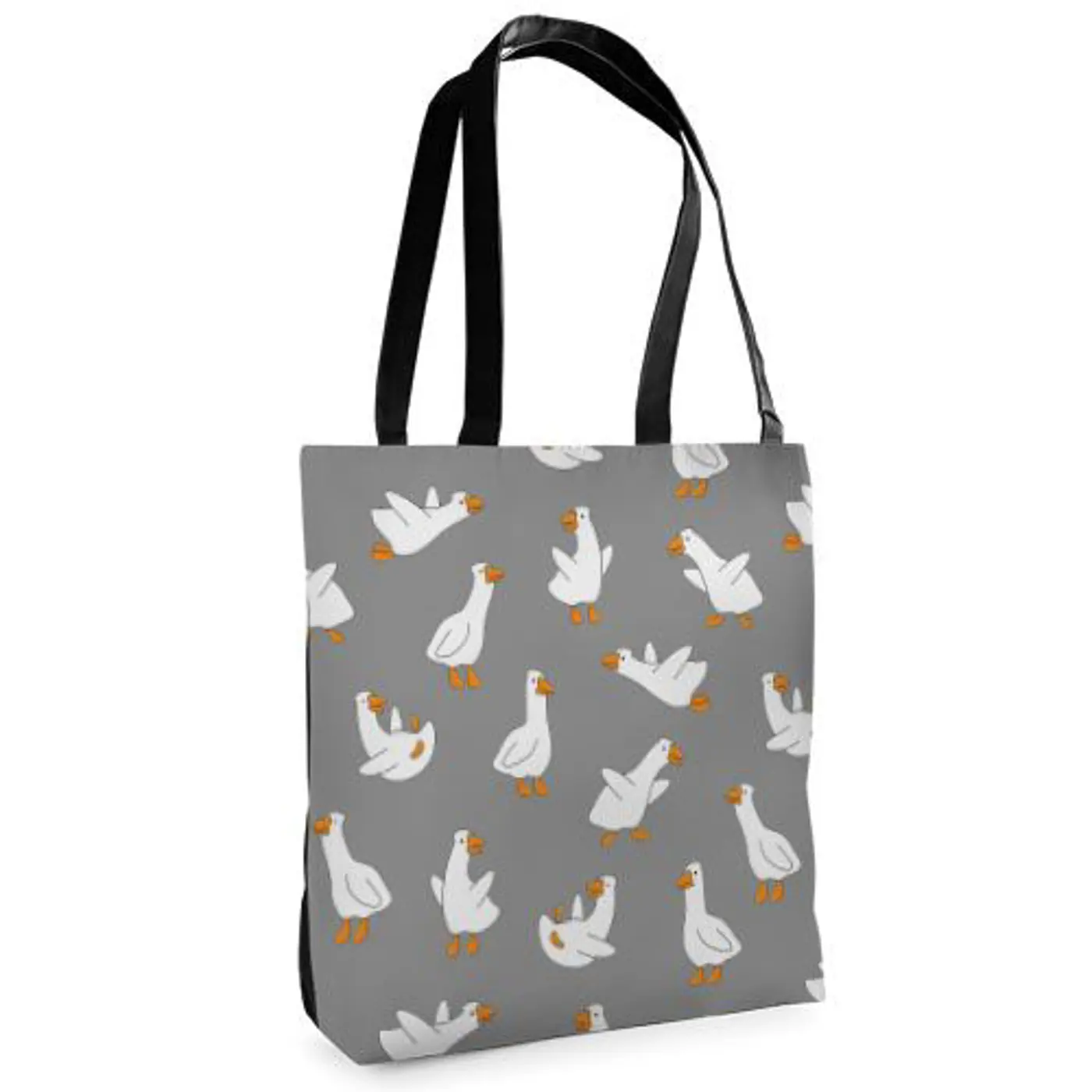 Textilní taška Tenderness Husy – stylový shopper na zip - fotografie 1