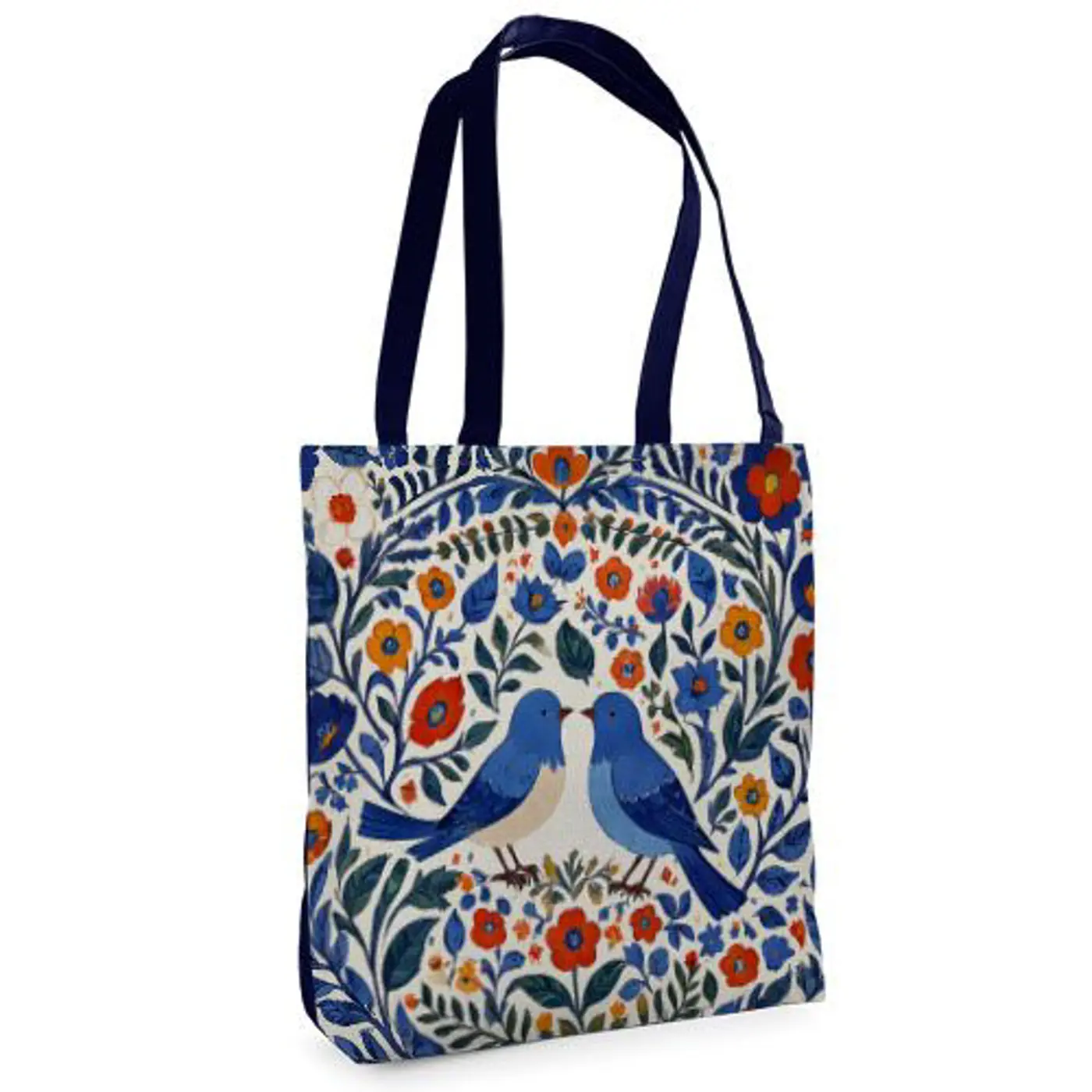 Textilní taška Tenderness Pár ptáků – stylový shopper na zip - fotografie 1