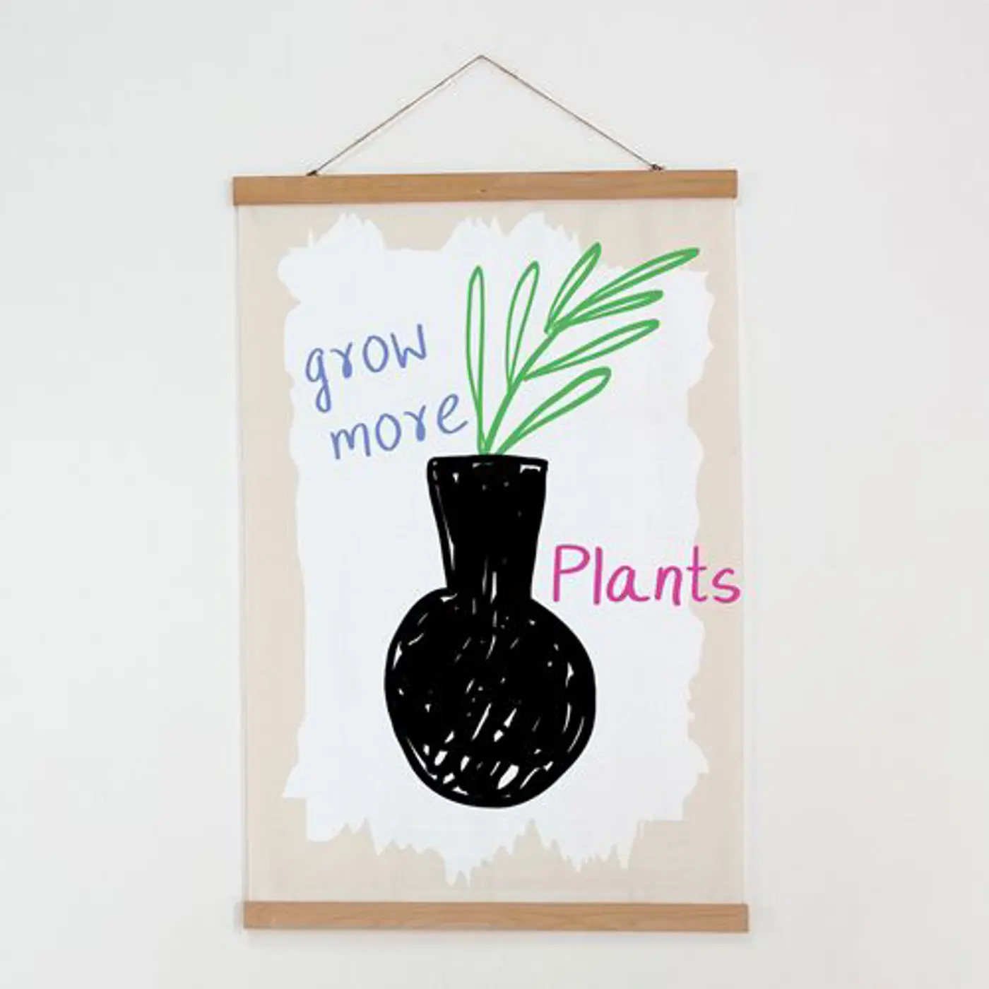 Látkový plakát na zeď  Grow more plants - fotografie 1