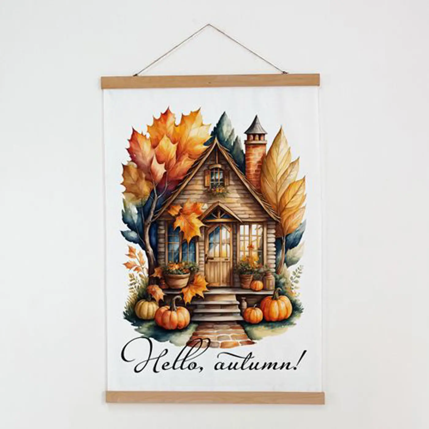 Látkový plakát na zeď  Hello, autumn! - fotografie 1