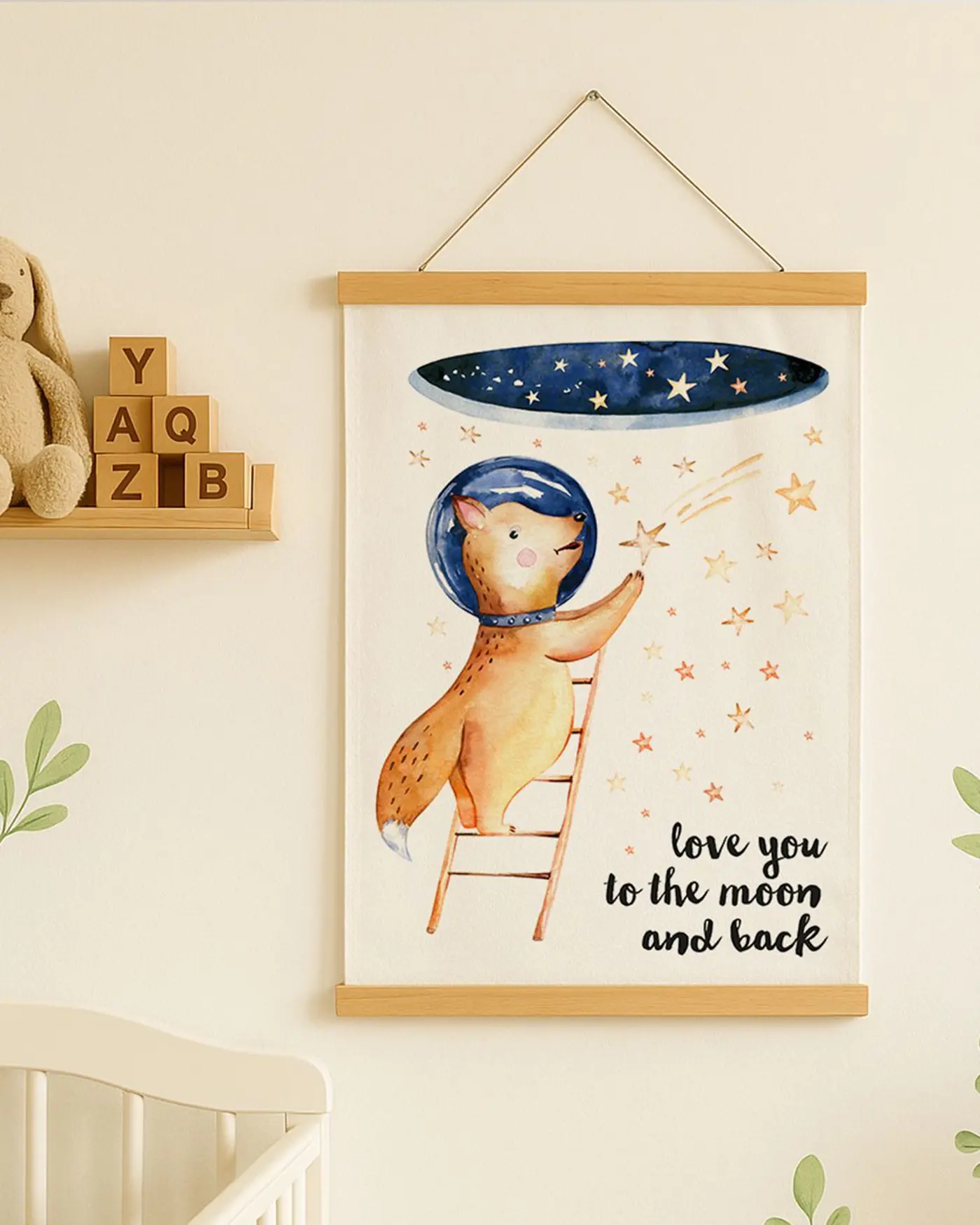 Látkový plakát na zeď  Love you to the moon and back - fotografie 1