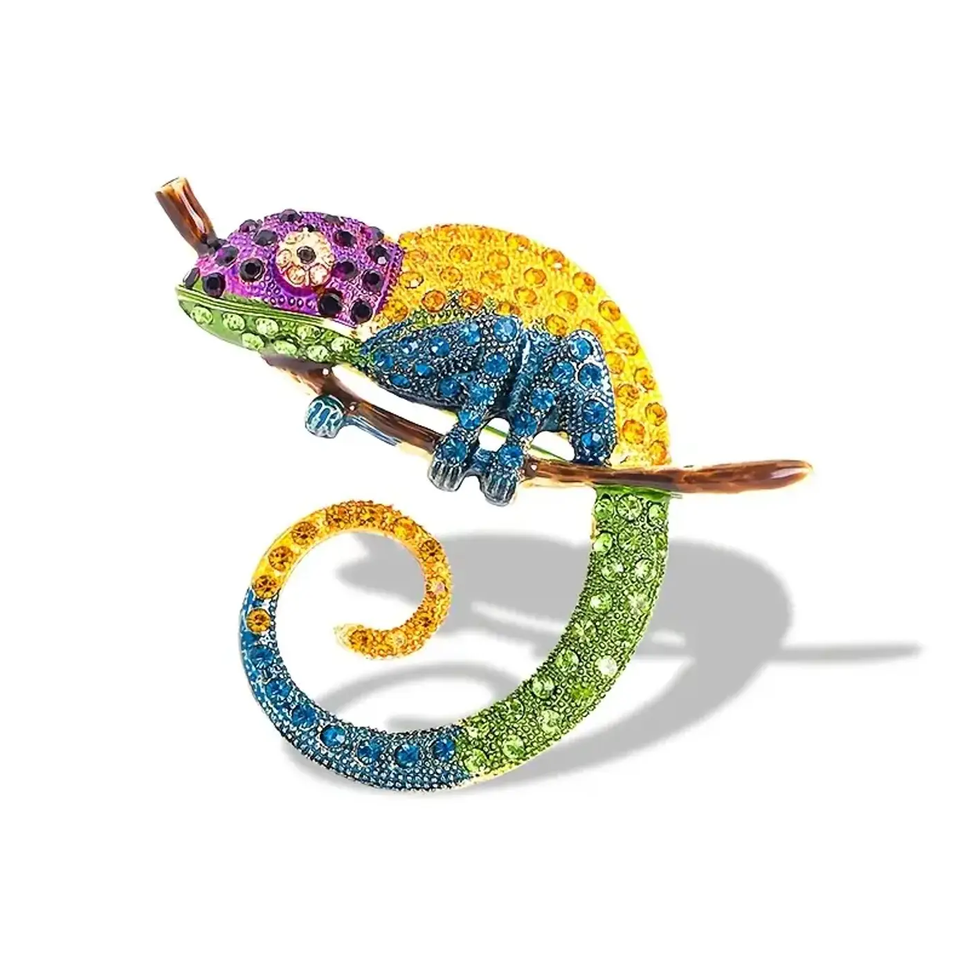 brož chameleon barevný - fotografie 1