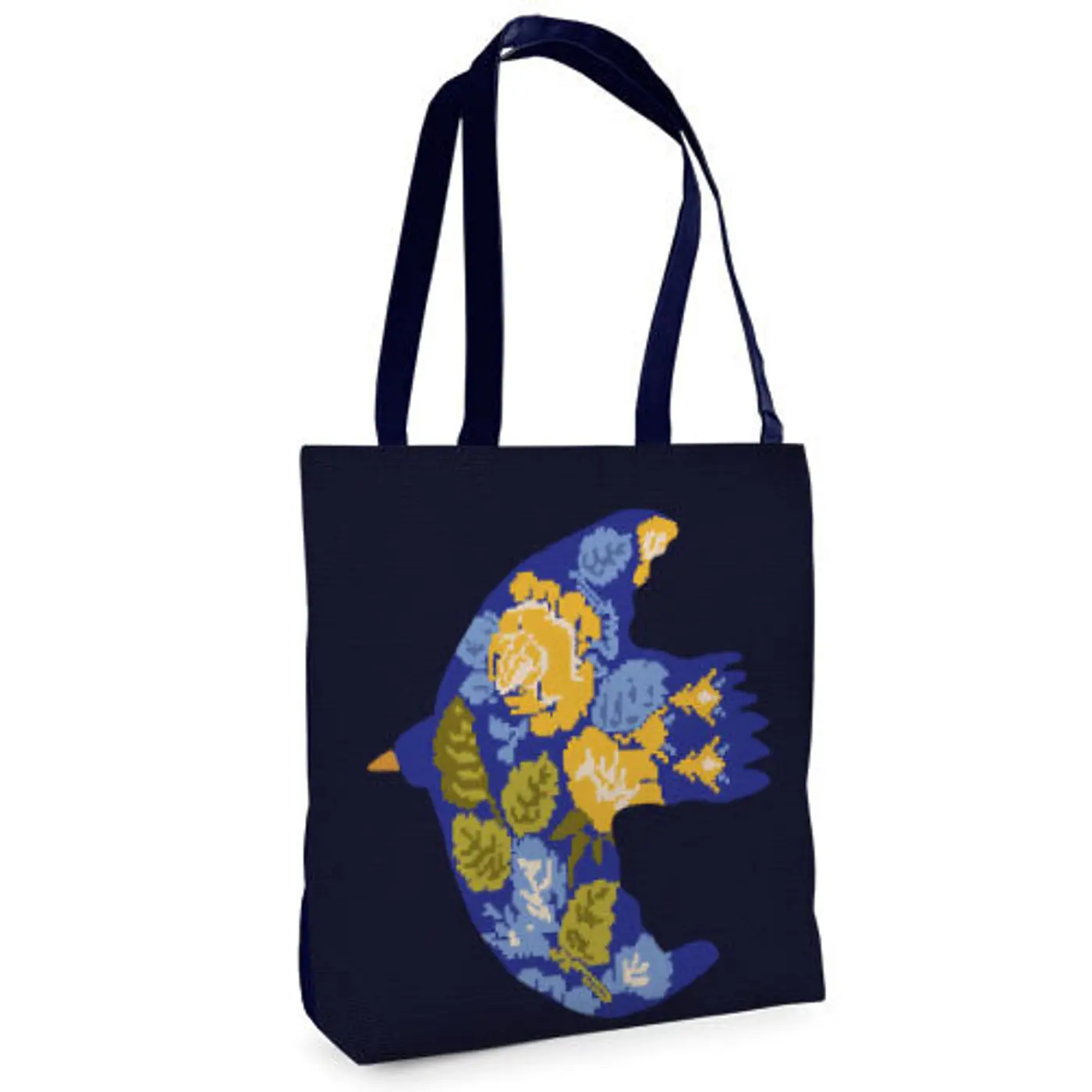 Textilní taška Tenderness Pták – stylový shopper na zip  - fotografie 1