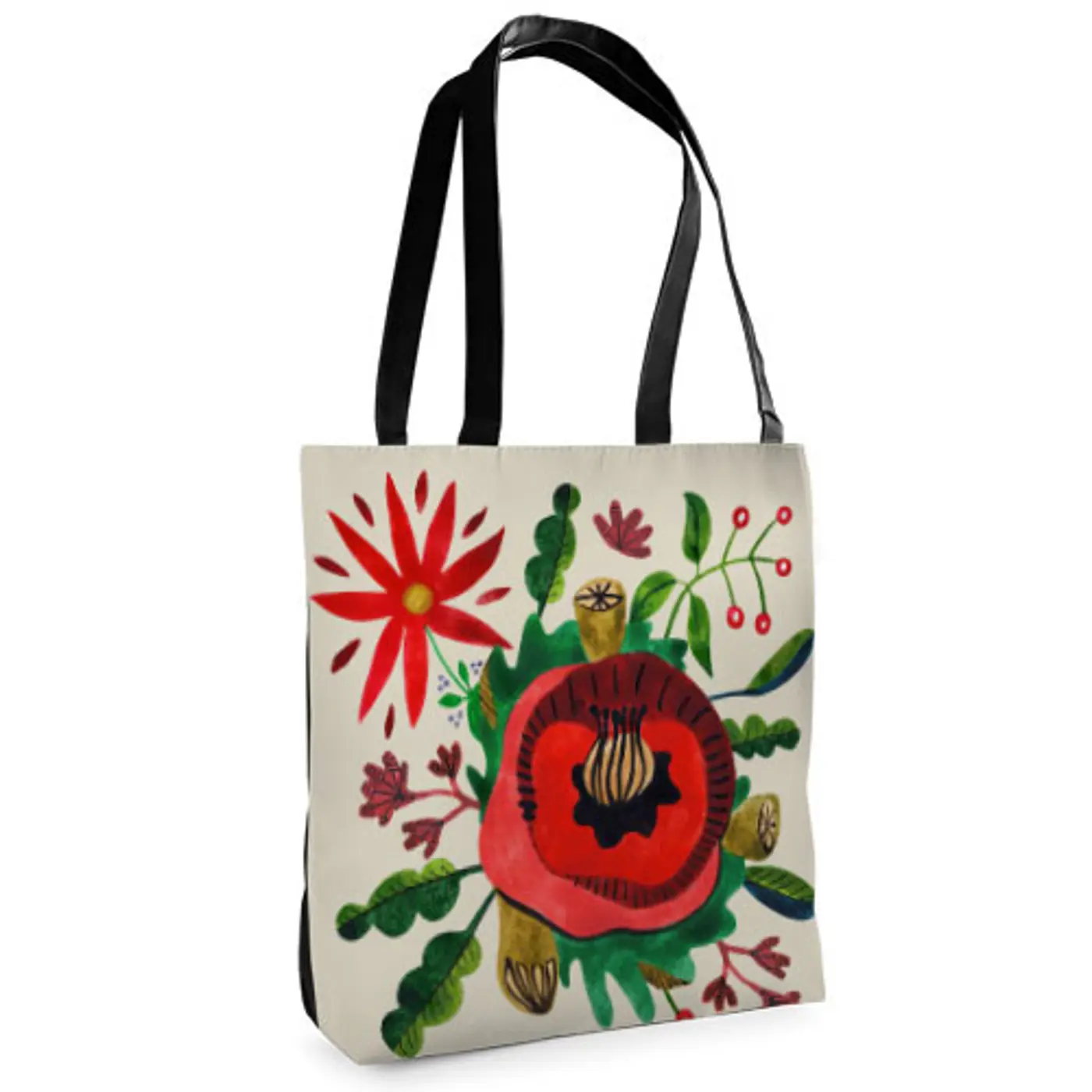 Textilní taška Tenderness Mák – stylový shopper na zip - fotografie 2