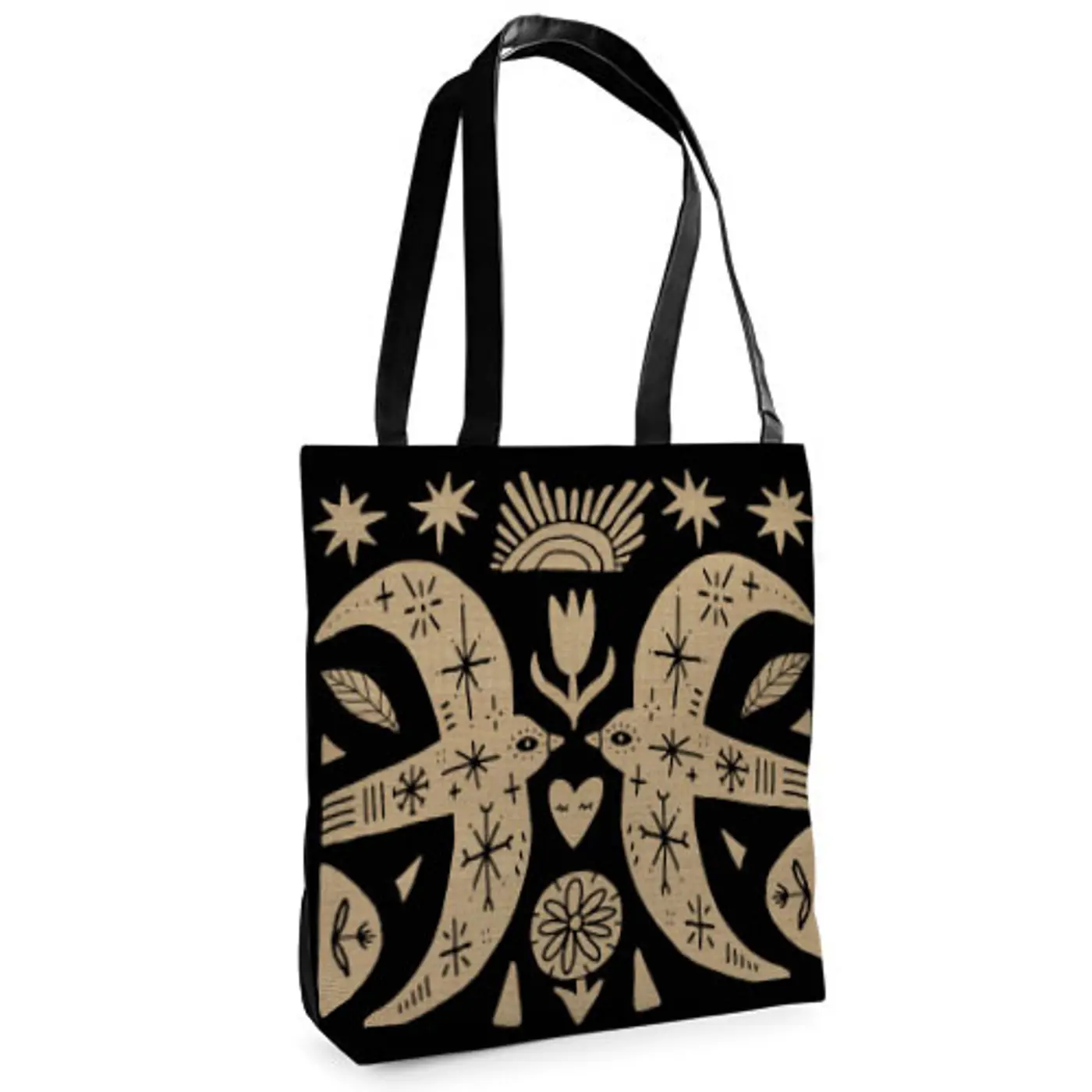 Textilní taška Tenderness Ptáci v originálním stylu – stylový shopper na zip - fotografie 1