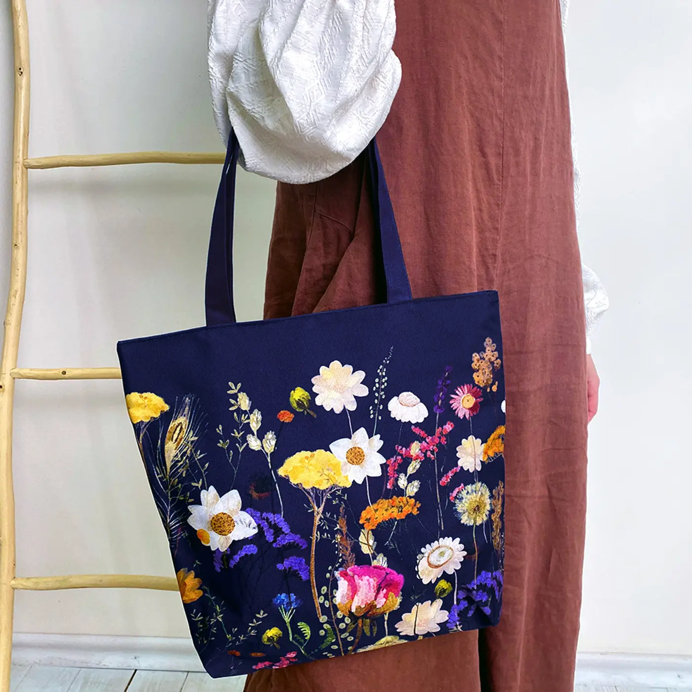 Textilní taška Tenderness V terénu – stylový shopper na zip - fotografie 1