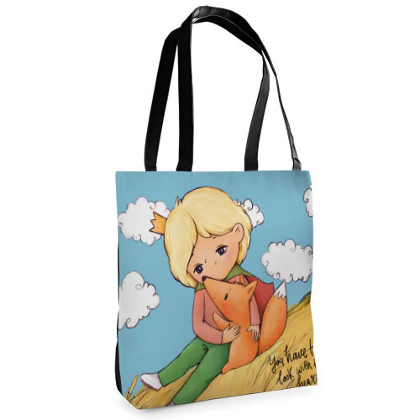 Textilní taška Tenderness Malý princ – stylový shopper na zip - fotografie 2